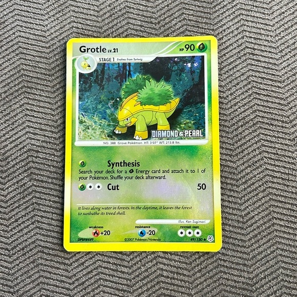 pokemon grotle card TCG Grass / 120 / Stage 1 Attack 1 Pokmon Grotle SV05: Temporal Forces